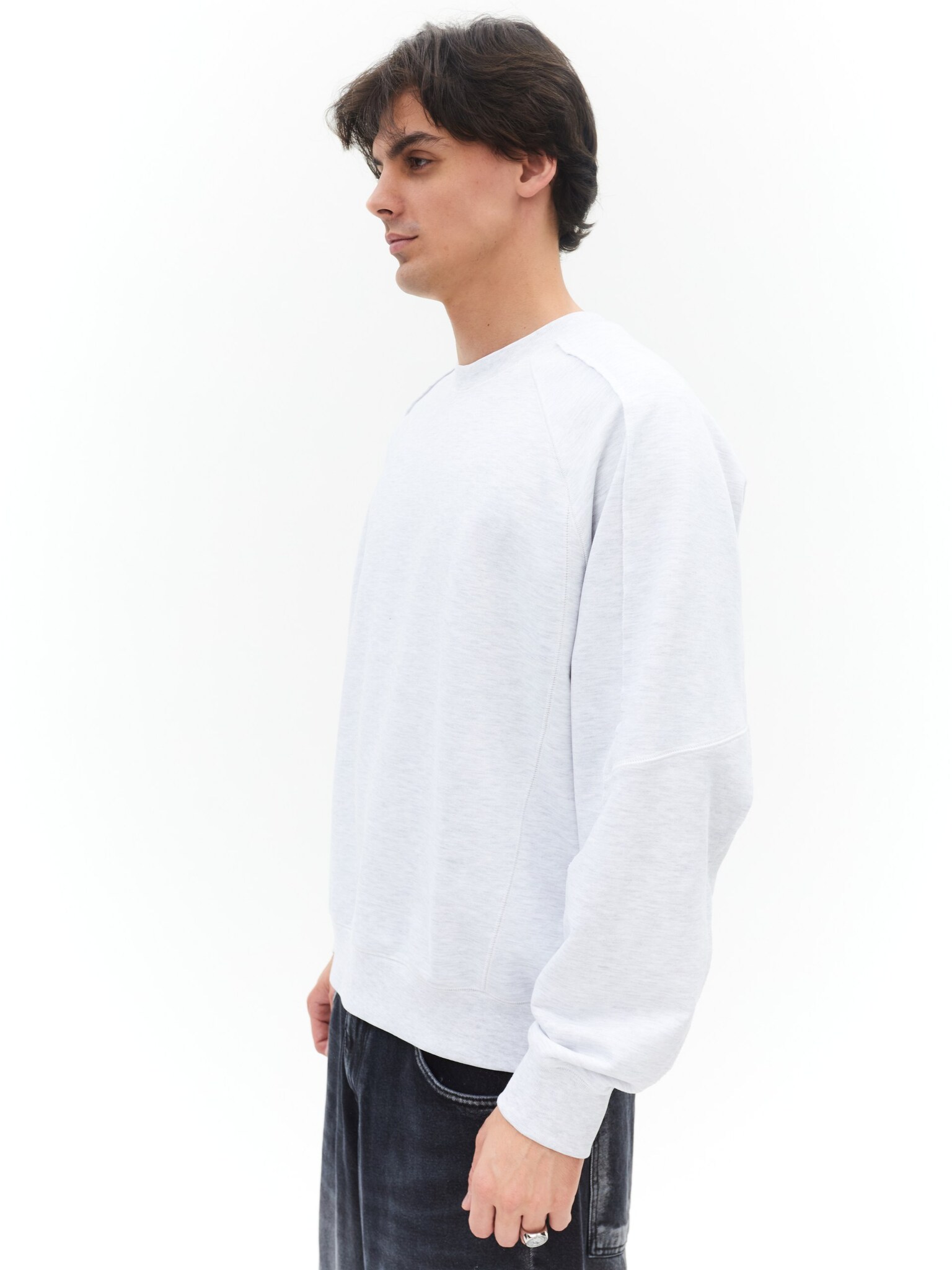 Серый меланжевый свитшот LAINE