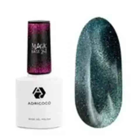Светоотражающая цветная база ADRICOCO Magic Base 2 in 1 №02 - волшебный зеленый (8 мл)