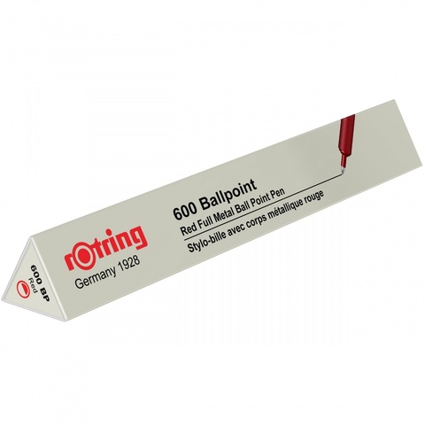 Ручка шариковая Rotring 600 Metal Red, MBlack  (2114261)