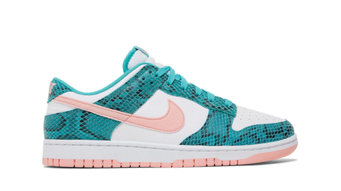 Кроссовки Nike Dunk Low - Snakeskin Washed Teal Bleached Coral