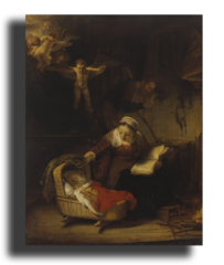 Репродукция " Рембрандт - Святое семейство"