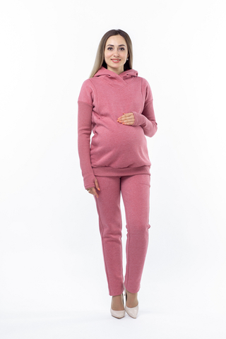 Утепленный спортивный костюм для беременных и кормящих 10751 бордовый