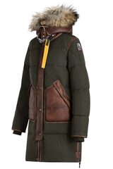 Пальто жен Parajumpers LONG BEAR Special 601 коричневое, капюшон енот