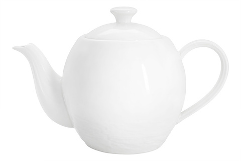 Чайник заварочный 850мл Home & Style Rock Мятый эффект белая