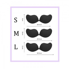 Пэстисы на грудь Оки-Чпоки, push up эффект. на силиконе, размер L, набор 2 шт, черный