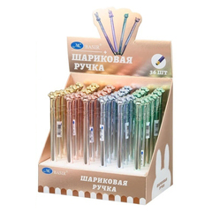 Ручка шариковая, автоматическая, Basir, синие чернила, стилус, серия "Лапка", поворотный механизм, разноцветный корпус с лапкой, 36 шт