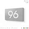 Табличка с номером 96 на дверь квартиры, для офиса, кабинета, аудитории, склада, серая 120х70 мм, Айдентика Технолоджи
