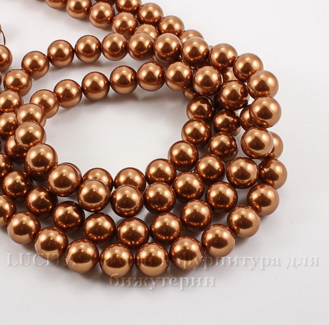 5810 Хрустальный жемчуг Сваровски Crystal Copper круглый 12 мм