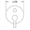 Duravit B.2 Смеситель для ванны скрытого монтажа (наружная часть круг) с переключателем и обратным клапаном, цвет: хром B25210012010
