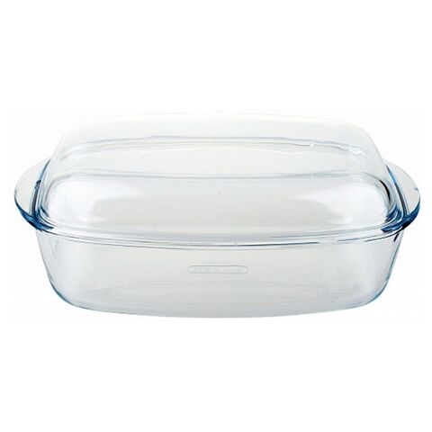 Форма для выпечки стекло, 22х37.5х11 см, 6.5 л, прямоуг, с крыш, Pyrex, 466AA
