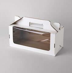 Коробка для рулета с ручками плотный картон. 32х15х15 см