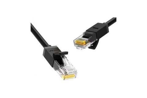 Кабель UGREEN NW102 (50174) Cat 6 8-Core U/UTP Ethernet Cable, 2м, черный