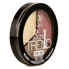TF Палетка для контуринга лица Trend To Go тон 83  холодный розовый  CTP-18