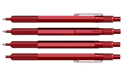 Ручка шариковая Rotring 600 Metal Red, MBlack  (2114261)