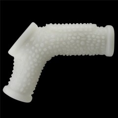 Насадка на пенис с вибрацией с рукавом для мошонки Drip Knights Ring  (13,3*2,8)