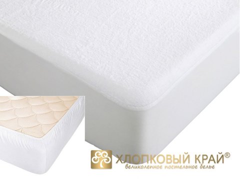 Наматрасник Непромокаемый Махровый Caress, Хлопковый Край 90x200x25