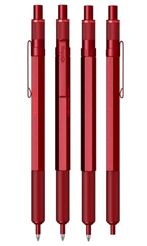 Ручка шариковая Rotring 600 Metal Red, MBlack  (2114261)