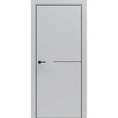 Купить Межкомнатная дверь Porta-50.1 4AB алюминиевая кромка чёрная Shellac Grey глухая