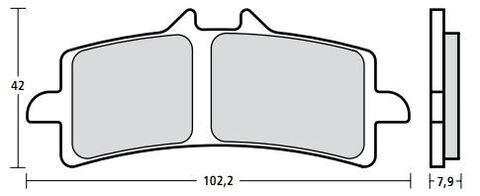 107A48639 M497Z04 Тормозные колодки Brembo Racing (FDB2260, FDB2218, 07BB37)  = 107A48649