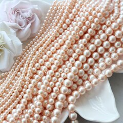 Майорка нежно-персиковая 8 мм, 1 нить, МА128