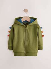Толстовка с капюшоном на молнии для мальчика Next E60-830, Хаки