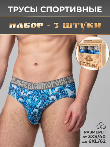 Комплект из 3-х спортивных трусов - «Приморский лес»
