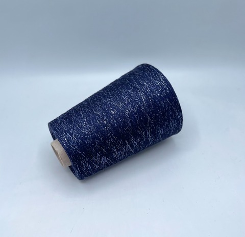 Industria Italiana (пр.Италия),art- Frizzante 3500 м/100гр, 70%Вискоза, 15%Металлик(Люрекс), 15%Полиамид, цвет-Синий. арт-36057