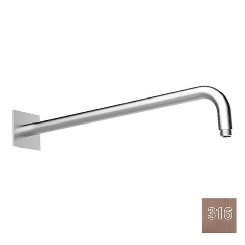 ALMAR E0211049.CO316 Держатель верхнего душа настенный L45 см с квадратным отражателем, медь брашированная AISI 316