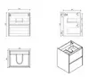 BelBagno PIETRA MINI-500-2C-SO-PT База под раковину подвесная с двумя выкатными ящиками Stone
