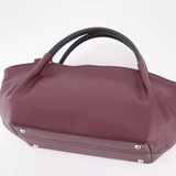 Сумка Саломея 362 гладкий бордо + черный