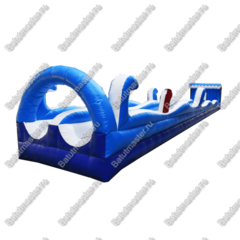 Водная горка с надувным дном, на подкачке ТУРБО "Под волной", 40*5*3 м
