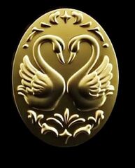 Силиконовый молд Камея Лебеди