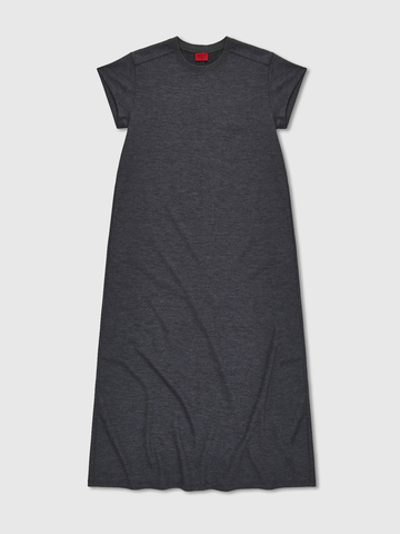 Платье-футболка базовое с шерстью 