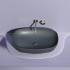 Ceramica Nova Element CN6049MDH Умывальник чаша накладная овальная, 60x38, цвет: темный антрацит матовый