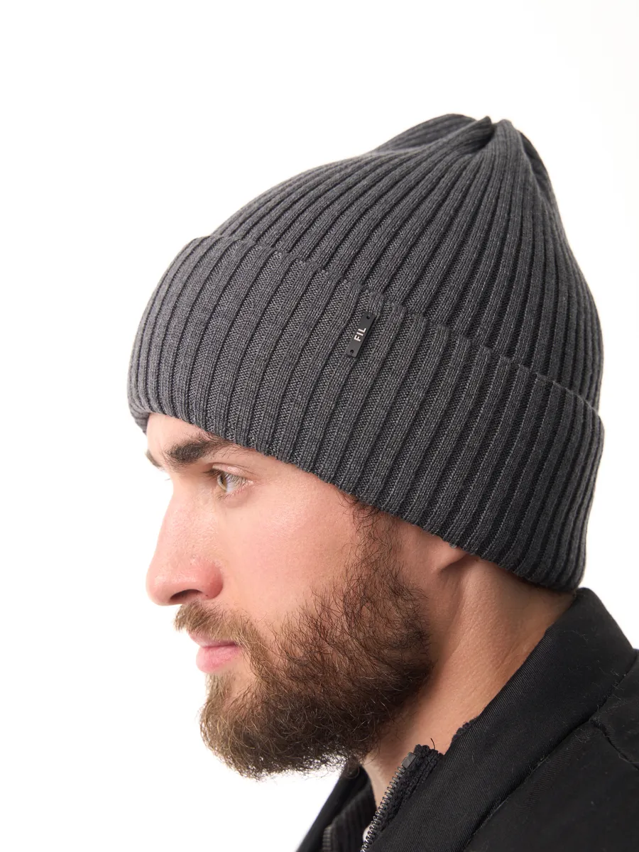 Шапка осенняя бини вязаная зима