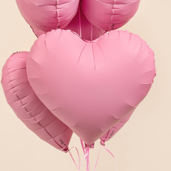 Г 18''/46 см, Сердце, Матовый, Розовая Сакура, 1 шт.