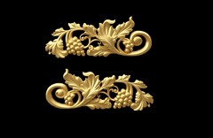 Силиконовый молд № 0334 Набор вензелей Виноградная лоза