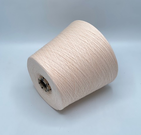 Бобинная пряжа,Cotton combed, 1693м. 100%Хлопок, Разбеленно-абрикосовый(3045), 39311