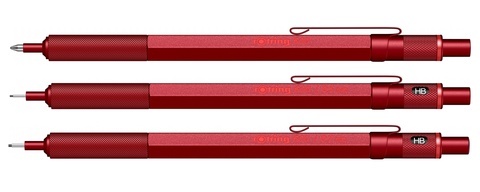 Ручка шариковая Rotring 600 Metal Red, MBlack  (2114261)