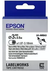 654903 Картридж EPSON с лентой LK4WBA3 (кабельная, термоусадочная, белая, текст черный, диаметр 3мм./ длина 2.5м)