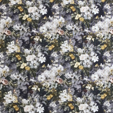 СОЦВЕТИЯ НА СЕРОМ, 100% хлопок, Handmade Fabrics