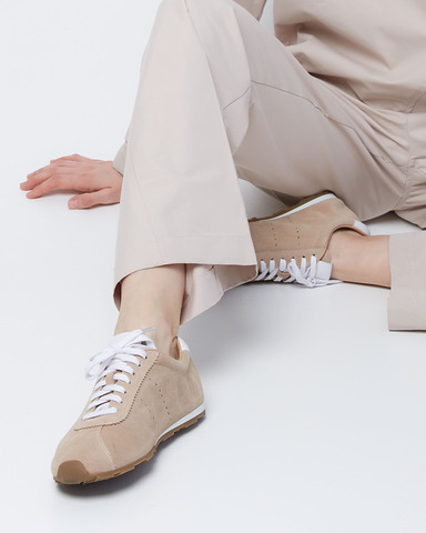 Кеды из натуральной замши бежевый