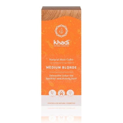 СРЕДНИЙ БЛОНД натуральная краска для волос Khadi Naturprodukte, 100 гр (Срок годности до 31.07.2024)