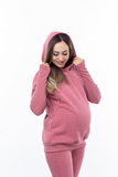 Утепленный спортивный костюм для беременных и кормящих 10751 бордовый