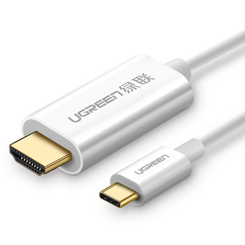 Кабель UGREEN USB-C to HDMI ABS Case, 1,5 м, белый MM121