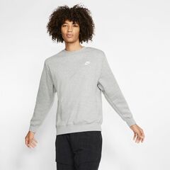 Толстовка теннисная Nike Swoosh Club Crew M - dk grey heather/white