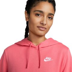 Женская теннисная куртка Nike Sportswear Club Fleece Pullover Hoodie - sea coral/white