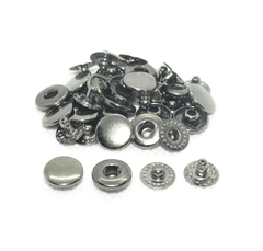 Кнопка Альфа сталь d 9,5 мм, чёрный никель