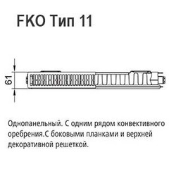 Радиатор Kermi FKO 11 300x800