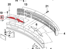 НАКЛАДКА УСИЛИТЕЛЯ БАМПЕРА ПЕР ЛЕВ NEXIA N100 GM
